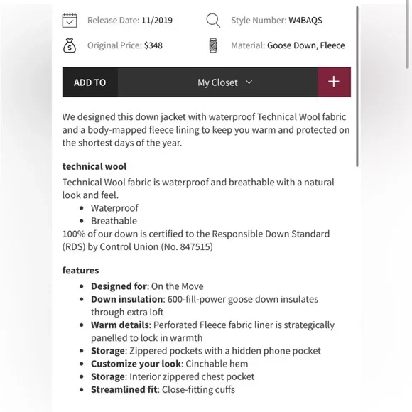 Lululemon Winter chill wool coat - Picture 2 of 6
